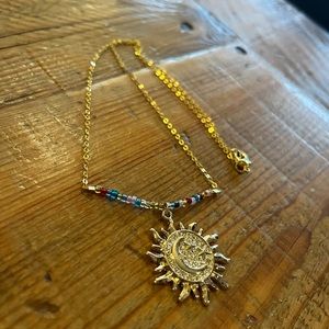 Handmade celestial charm bead necklace